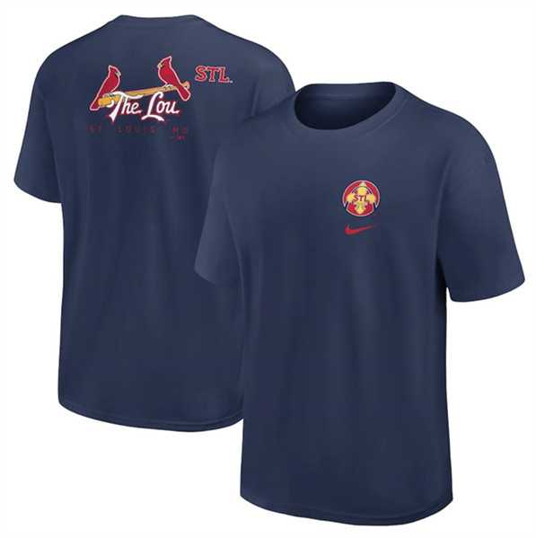 Men's St. Louis Cardinals Navy 2024 City Connect Max 90 T-Shirt,We sell and wholesale Men's St. Louis Cardinals Navy 2024 City Connect Max 90 T-Shirt on line form chian!